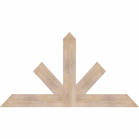Ekena Millwork Saratoga Smooth Timber Gable Bracket, Douglas Fir, 60"W x 32"H x 1 1/2"D x 5 1/2"F, 13/12 Pitch GBW060X32X0206SAR00SDF